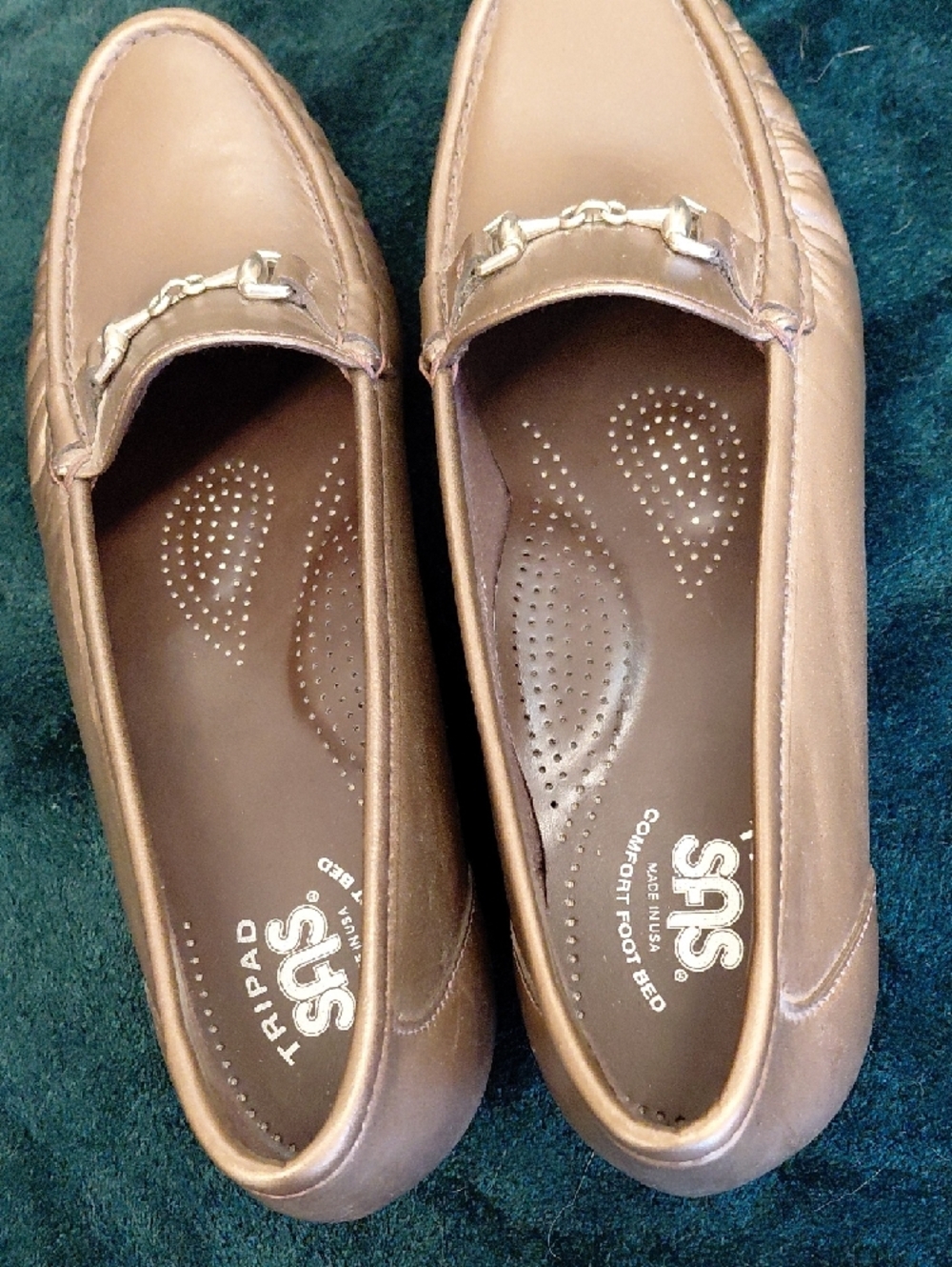 SAS Metallic Bronze Loafers with Horsebit Accent NWOT 10 NARROW - Picture 2 of 8